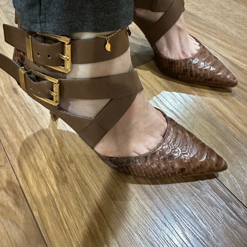 Brown Strappy Women's Shoes